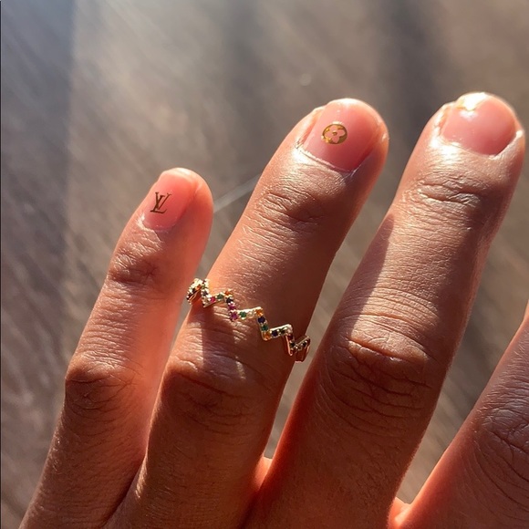 Australian Crystal Rainbow Zigzag Ring.. - Picture 7 of 7